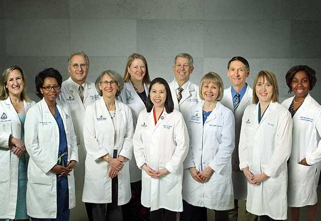 Gyn/Ob division directors in lab coats.